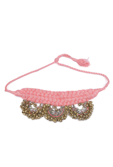 Chand Pink Kundan Tribal Necklace
